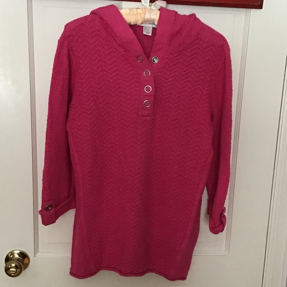 Christopher & Banks Pink Hooded Sweater